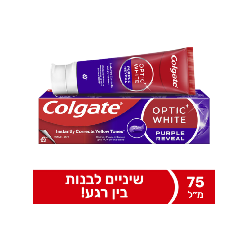 קולגייט | משחת שיניים אופטיק וויט סגול