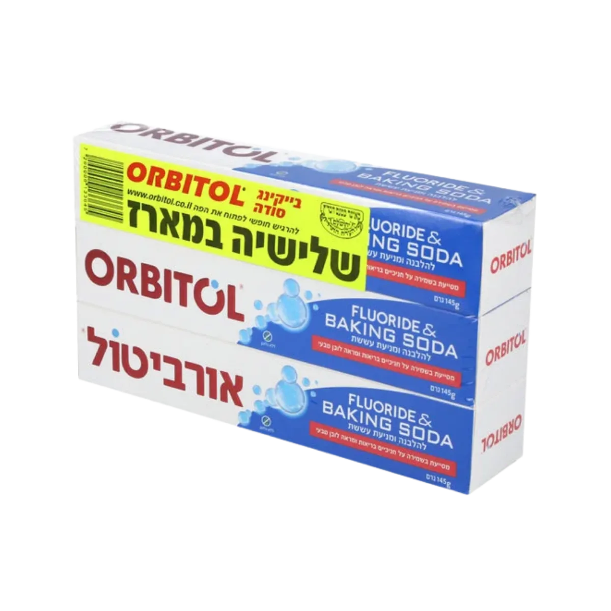 אורביטול | משחת שיניים סודה לשתייה 3 יחידות