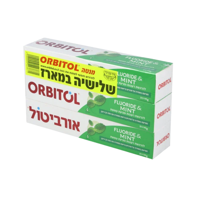 אורביטול | משחת שיניים מנטה 3 יחידות