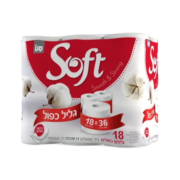 סנו סופט | ג'מבו – נייר טואלט דו שכבתי בגליל כפול