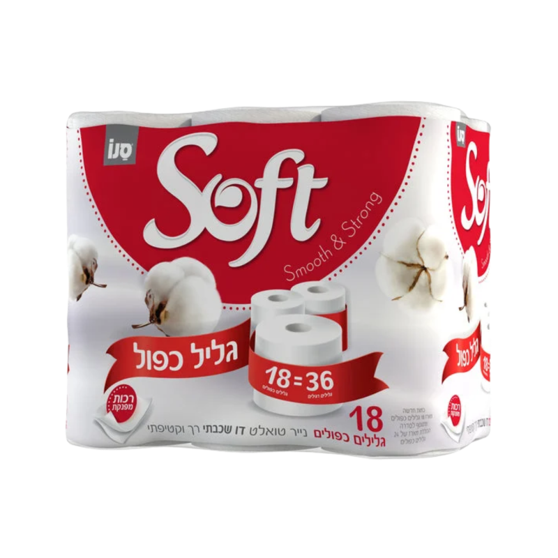 סנו סופט | ג'מבו – נייר טואלט דו שכבתי בגליל כפול