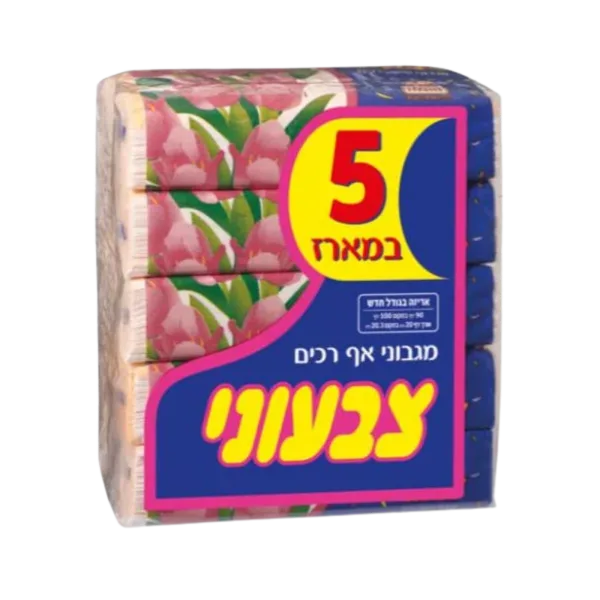 צבעוני | מגבוני טישו 5 יחידות