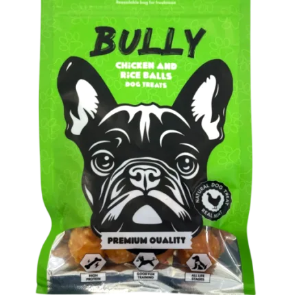 בולי חטיף לכלב כדורי עוף ואורז | 60 גרם