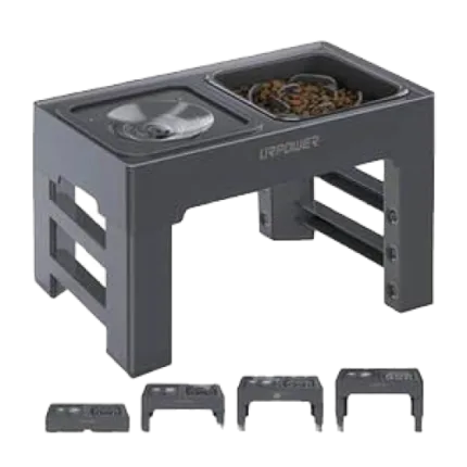 מתקן אוכל ושתייה מודולרי להאכלה איטית לכלבים וחתולים