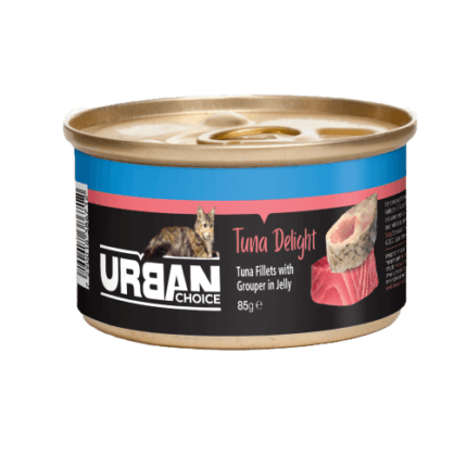 שימורים לחתול – אורבן צ’ויס מעדן פילה טונה ולוקוס 85 גרם