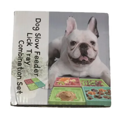 משטח ליקוק לכלב | סט 4 משטחים של ״ליק טריי״