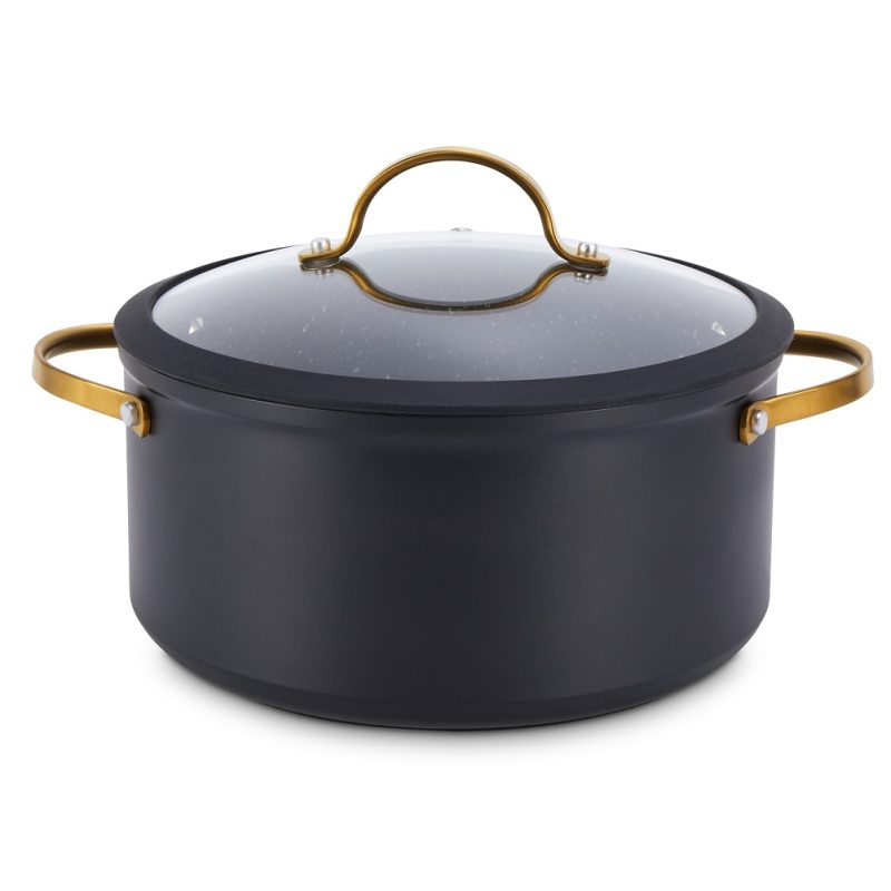 סיר 28 ס"מ שחור וזהב