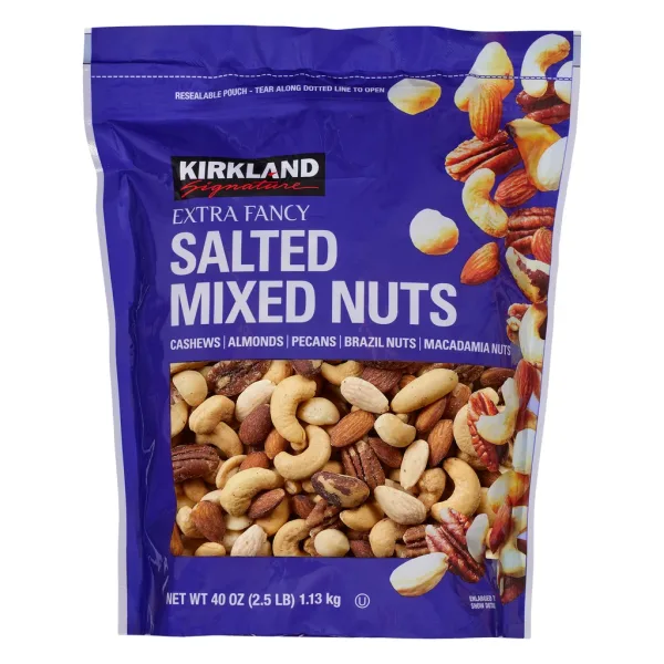 KIRKLAND | תערובת אגוזים ושקדים עם מלח ים