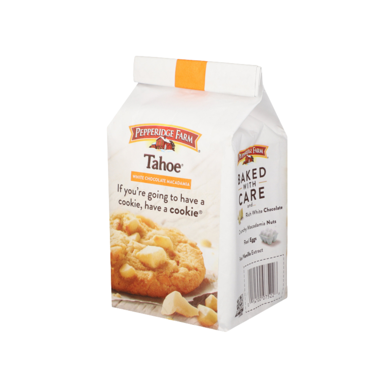 PEPPERIDGE FARM | טאהו- עוגיות פריכות עם ששבי שוקולד לבן ואגוזי מקדמיה