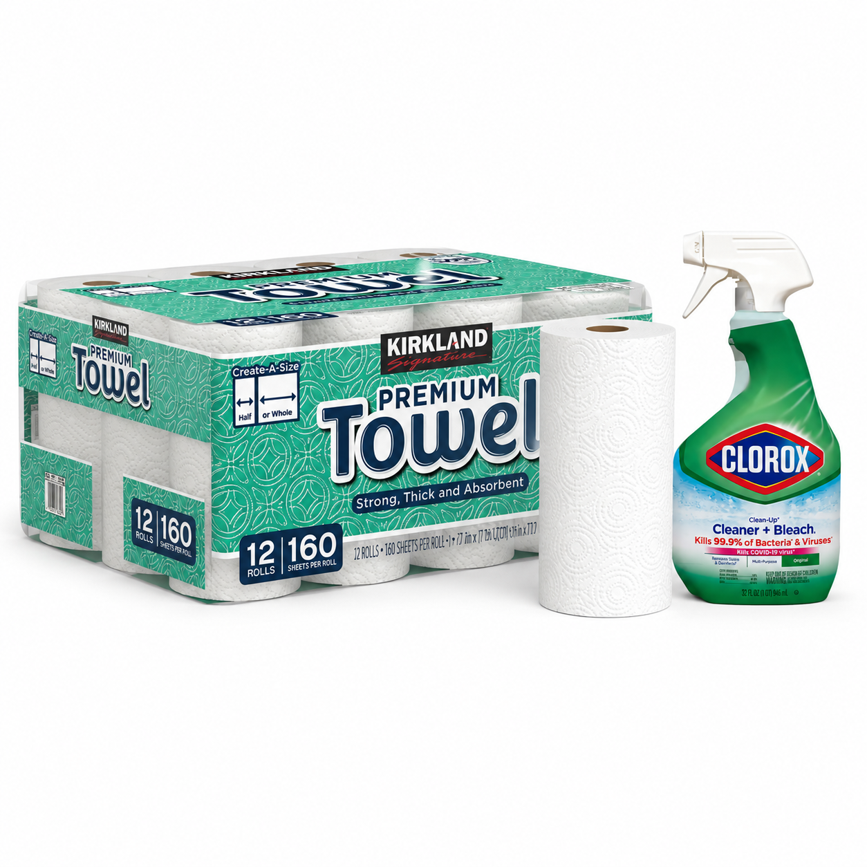 Cleaning Essentials Bundle | Kirkland Paper Towels & Clorox