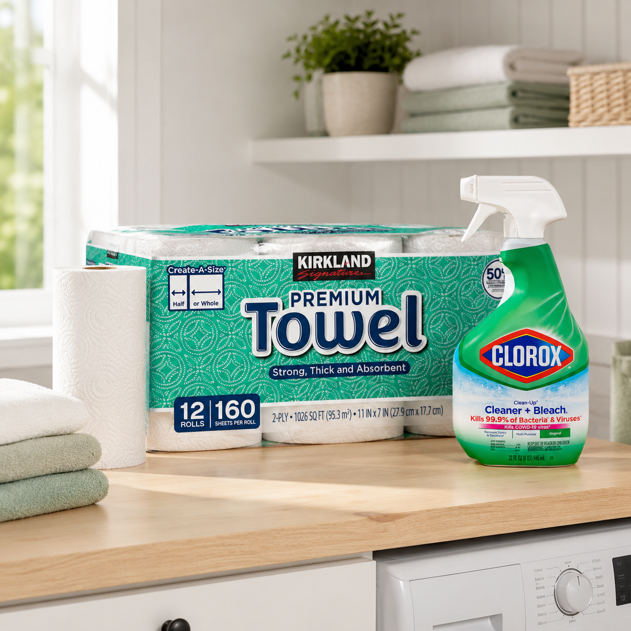 Cleaning Essentials Bundle | Kirkland Paper Towels & Clorox – Image 3