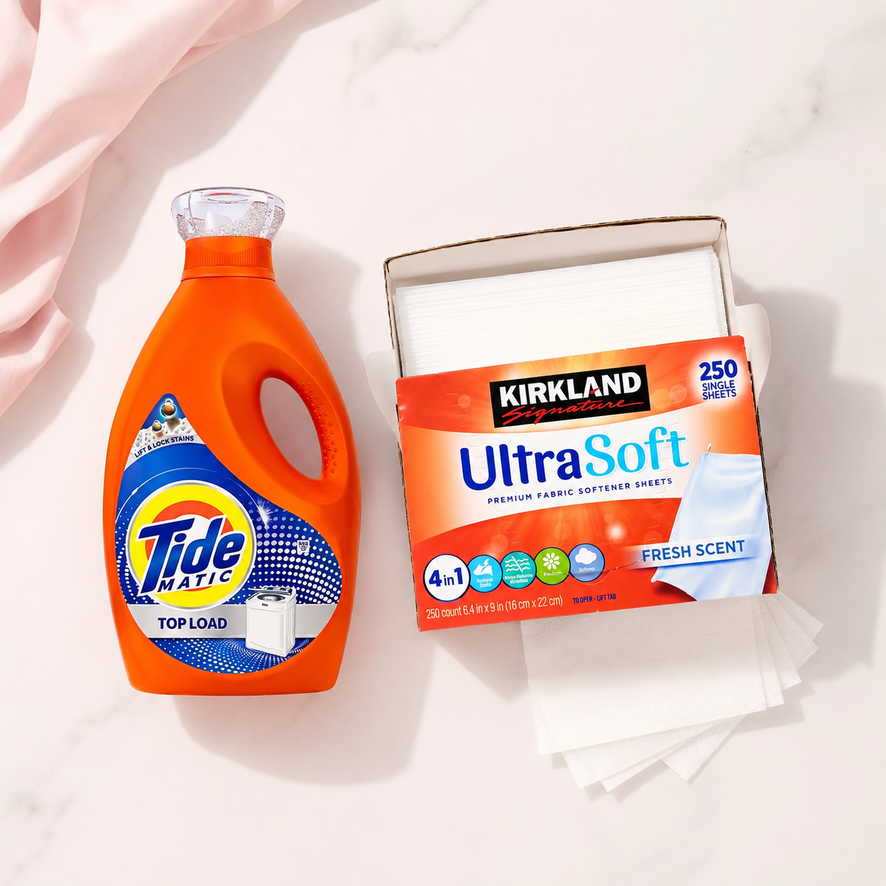 The Perfect Laundry Kit | Tide + Kirkland Fabric Softener Sheets — Exclusive to Club Members