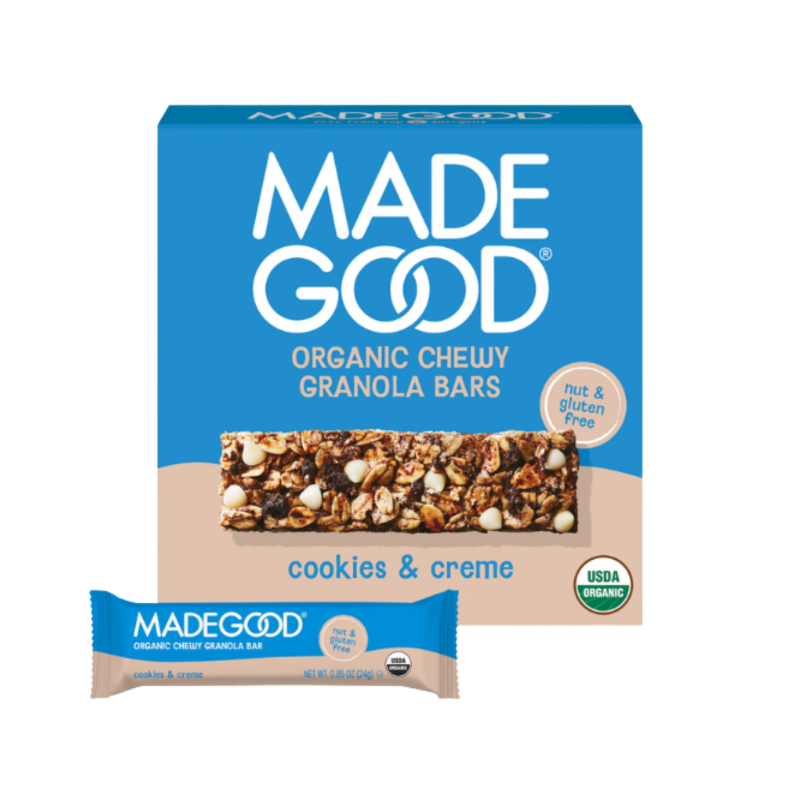 MADE GOOD | חטיף גרנולה אורגני בטעם קרם עוגיות – 5 יחידות