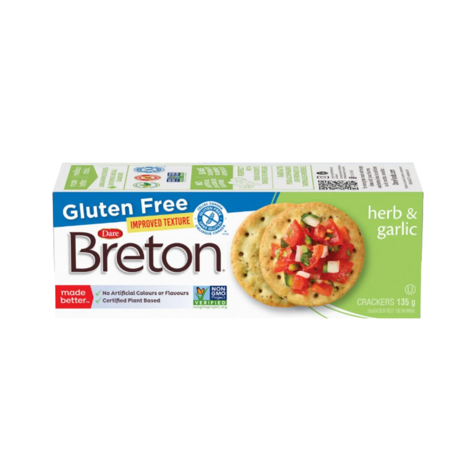 Breton | קרקר עם שום ועשבי תיבול ללא גלוטן